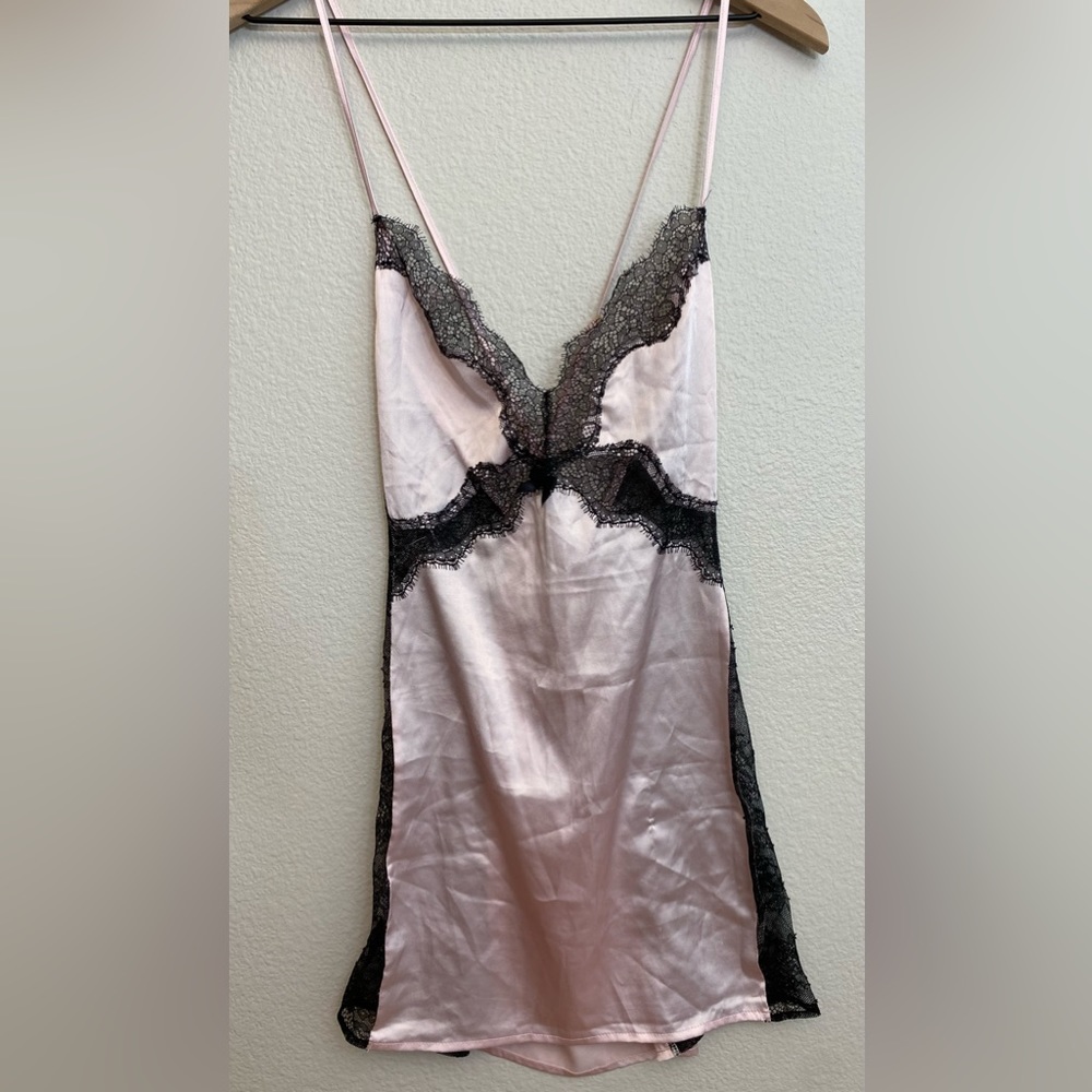 Victoria’s Secret Satin and Lace Open Back Slip